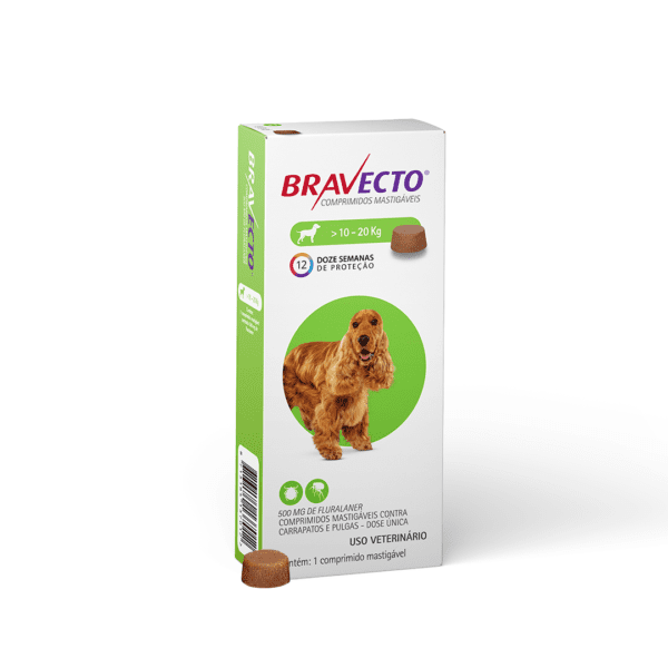 Bravecto Comprimido Antipulga e Carrapato Cão 10 a 20 Kg