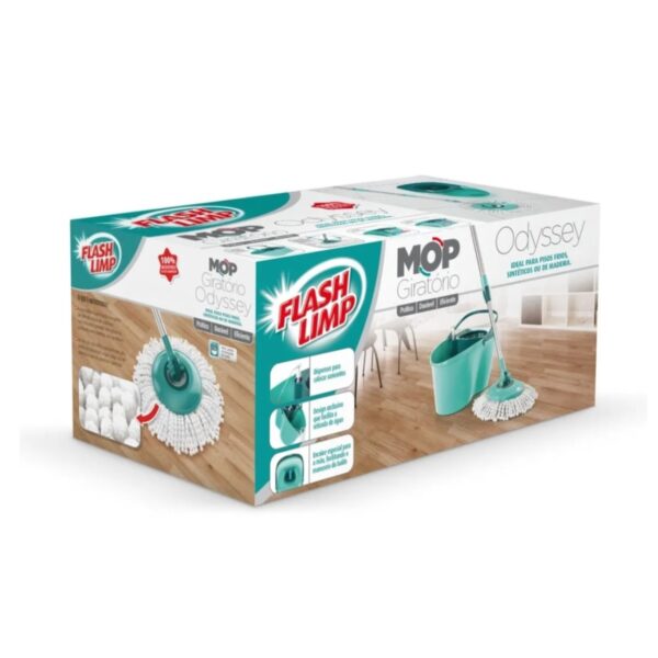 Mop Giratório Odyssey Balde 12 Litros Flashlimp - Image 2