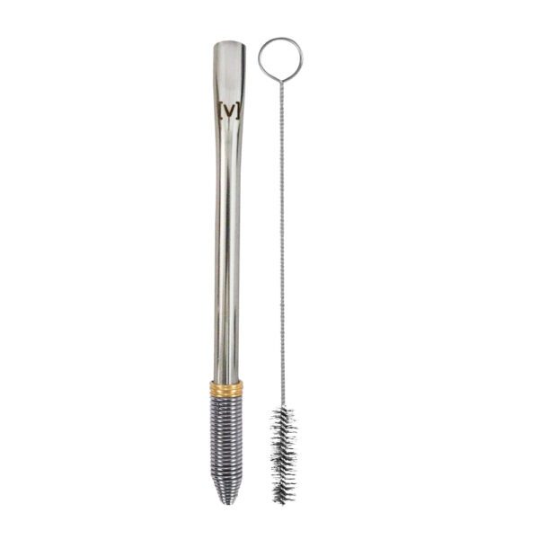 Bomba de Inox p/ Tereré Mola Conica Vetrino - Polida Cromada - Image 3